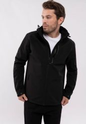 Bluza softshell F-MODICO. Czarne bluzy męskie Volcano, m, bez wzorów, z materiału. Za 329.99 zł.