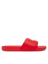 Lacoste Klapki Serve Sliders 7-49CMA0041 Czerwony. Czerwone klapki męskie Lacoste, ze skóry. Za 119.99 zł.