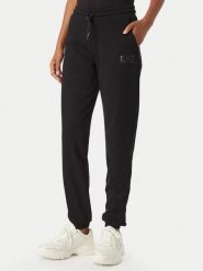 EA7 Emporio Armani Spodnie dresowe 7W001368 AF12473 MC004 Czarny Regular Fit. Czarne spodnie dresowe damskie EA7 Emporio Armani, l, bez wzorów, z bawełny. Za 424.99 zł.