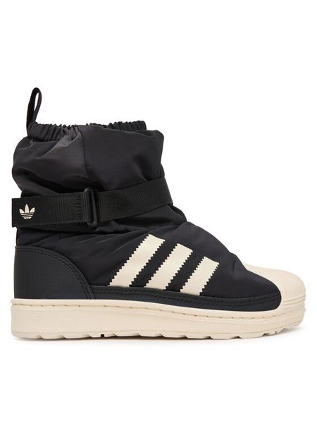 Adidas Śniegowce Superstar 360 Winterized Boot JQ7949 Czarny. Czarne buty zimowe chłopięce Adidas, bez wzorów, z materiału, bez zapięcia. Za 329.99 zł.