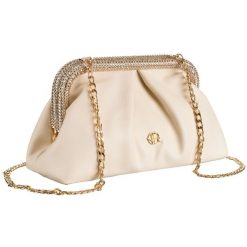 Beżowa kopertówka damska ze skóry ekologicznej zawieszona na łańcuszku - Rovicky. Brązowe kopertówki damskie ROVICKY, bez wzorów, ze skóry ekologicznej, wizytowe, bez dodatków. Za 97.99 zł.