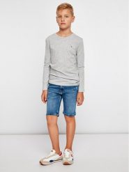 Tommy Hilfiger Bluzka KB0KB04141 S Szary Regular Fit. Szare t-shirty dla chłopców Tommy Hilfiger, bez wzorów, z bawełny, bez ramiączek. Za 79.99 zł.