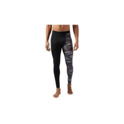 Spodnie sportowe damskie Reebok Compression Tight. Czarne spodnie sportowe damskie Reebok, bez wzorów. Za 267.00 zł.