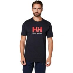 Koszulka męska HH Logo 3.0. Niebieskie koszulki sportowe męskie Helly Hansen, l, bez wzorów, z bawełny, bez kołnierzyka, bez ramiączek, żeglarskie. Za 190.50 zł.