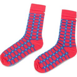 Skarpety Wysokie Unisex CUP OF SOX - Czerwono-Niebieskie Skarpety W Kratę C Czerwony Kolorowy. Skarpety damskie marki Cup of Sox. Za 24.00 zł.