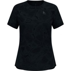 Koszulka damska do biegania ODLO Zeroweight Engineered Chill-Tec. Czarne koszulki sportowe damskie Odlo, xl, bez wzorów, bez kołnierzyka, bez ramiączek, do biegania. W wyprzedaży za 269.99 zł.