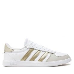 Sneakersy adidas. Białe trampki i tenisówki chłopięce Adidas, bez wzorów, bez zapięcia. Za 329.99 zł.