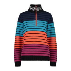 Sweter damski CMP. Brązowe swetry damskie CMP, bez wzorów, sportowe, bez kołnierzyka, bez ramiączek, bez kaptura. Za 355.65 zł.