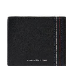 Portfel Tommy Hilfiger. Czarne portfele męskie Tommy Hilfiger, bez wzorów. Za 329.99 zł.