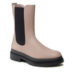 Sztyblety Tamaris. Brązowe botki damskie Tamaris, bez obcasa, na płaskiej podeszwie, bez zapięcia. Za 259.99 zł.