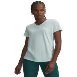 Koszulka fitness damska Under Armour. Koszulki sportowe damskie Under Armour, xs, bez wzorów, z materiału, sportowe, bez kołnierzyka. Za 129.99 zł.