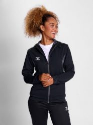 Damska bluza dresowa z kapturem zapinana na zamek Hummel Authentic. Czarne bluzy damskie Hummel, l, bez wzorów, z dresówki, z kapturem. Za 250.05 zł.