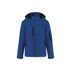 Kurtka softshell z kapturem, ocieplana Kariban. Niebieskie kurtki męskie KARIBAN, na zimę, m, bez wzorów, z softshellu, z kapturem. Za 388.50 zł.