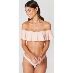 Debiflue x NA-KD Góra bikini z falbaną - Pink,Nude. Bikini damskie Debiflue x NA-KD. W wyprzedaży za 30.28 zł.