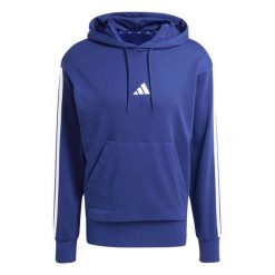 Adidas Essentials, Felpa Uomo Con Cappuccio - Blu. Niebieskie bluzy męskie Adidas, bez wzorów, bez kaptura. Za 253.40 zł.