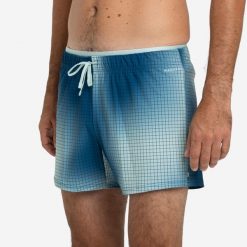 Szorty krótkie pływackie męskie Nabaiji 100 Camo. Niebieskie krótkie spodenki sportowe męskie Decathlon, m, bez wzorów, z elastanu, do pływania. Za 49.99 zł.