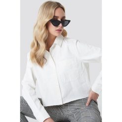 NA-KD Trend Koszula jeansowa z surowym brzegiem - White. Białe koszule damskie NA-KD Trend, z jeansu. Za 161.95 zł.