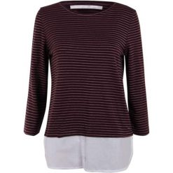 Koszulka turystyczna damska Tom Tailor Striped 2in1 Style. Brązowe koszulki sportowe damskie Tom Tailor, bez wzorów, z bawełny, bez kołnierzyka, bez ramiączek. W wyprzedaży za 75.00 zł.