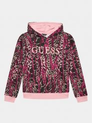 Guess Bluza J3BQ04 KAD73 Różowy Regular Fit. Czerwone bluzy dla dziewczynek Guess, z aplikacjami, z bawełny, bez ramiączek, bez kaptura. Za 129.99 zł.