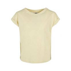 Organiczna Koszulka Na Ramiączkach Dla Dziewcząt. Żółte bluzki dla dziewczynek Urban Classics, bez wzorów, bez kołnierzyka, bez ramiączek. Za 48.99 zł.