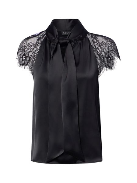 S.Oliver BLACK LABEL bluzka Kobiety czarny, 46. Czarne bluzki damskie s.Oliver BLACK LABEL, s, bez wzorów, bez kołnierzyka, bez ramiączek. Za 349.95 zł.