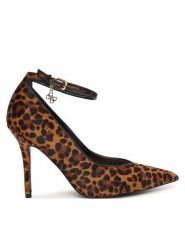 Guess Szpilki FLFNA3 LEA08 Brązowy. Brązowe szpilki damskie Guess, z aplikacjami, bez obcasa, bez zapięcia. Za 714.99 zł.