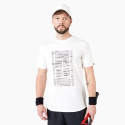 Koszulka tenisowa męska Artengo TTS Soft. Białe koszulki sportowe męskie KUIKMA, m, bez wzorów, z bawełny, bez kołnierzyka, bez ramiączek, tenisowe. Za 69.99 zł.