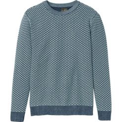 Sweter wzorzysty bonprix jasnozielono-ciemnoniebieski. Swetry przez głowę męskie marki bonprix. Za 37.99 zł.