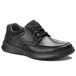 Półbuty Clarks. Czarne półbuty na co dzień męskie Clarks, bez zapięcia. Za 269.99 zł.