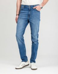Męskie Spodnie Jeansowe Mustang Style Tramper Tapered Denim Blue 1018016 5000 623. Niebieskie spodnie materiałowe męskie Mustang, l, bez wzorów, z denimu. Za 189.99 zł.