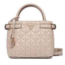 Torebka Guess. Brązowe torebki do ręki damskie Guess, z aplikacjami, bez dodatków. Za 589.99 zł.