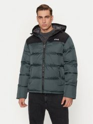 Schott NYC Kurtka zimowa UTAH2 Zielony Regular Fit. Zielone kurtki męskie Schott NYC, na zimę, l, bez wzorów, z syntetyku, bez kaptura. Za 529.99 zł.