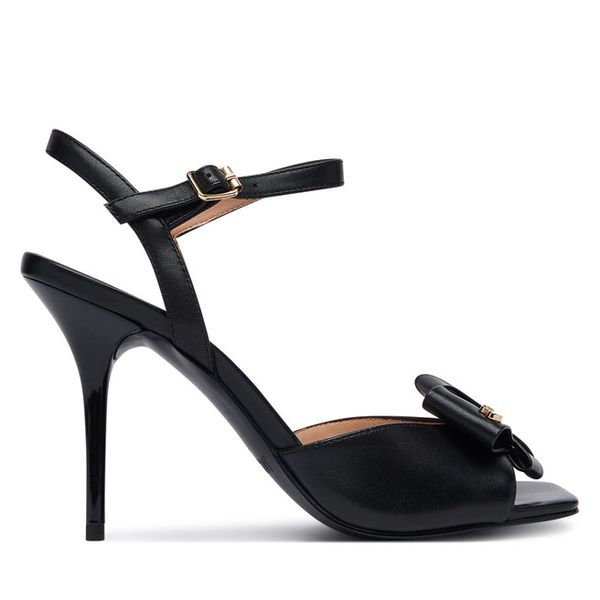 Sandały LOVE MOSCHINO. Czarne sandały damskie Love Moschino, bez wzorów, bez obcasa, na szpilce, bez zapięcia. Za 606.99 zł.