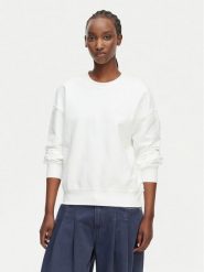 Calvin Klein Bluza LV044G214G Biały Regular Fit. Białe bluzy damskie Calvin Klein, m, bez wzorów, z bawełny, bez kaptura. Za 369.99 zł.
