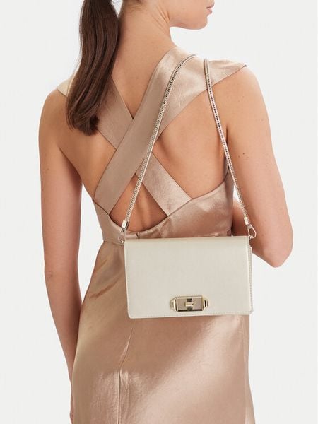 Nine West Torebka EO-Bellis-LX20070 Écru. Białe torebki do ręki damskie Nine West, bez wzorów, z materiału, wizytowe, bez dodatków. Za 154.99 zł.
