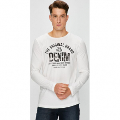 Tom Tailor Denim - Longsleeve. Szare bluzki z długim rękawem męskie marki Tom Tailor Denim, z nadrukiem, z bawełny, z okrągłym kołnierzem. Za 79.90 zł.