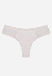 Białe Majtki Stringi z Subtelną Koronką z Bawełną Adriedah. Białe stringi damskie Born2be, l, bez wzorów, z bawełny. Za 6.99 zł.