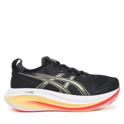 Buty do biegania Asics. Czarne obuwie sportowe damskie Asics, bez wzorów, do biegania. Za 719.99 zł.