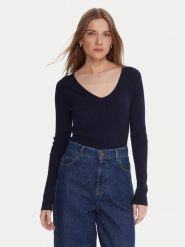 Kontatto Sweter 3M0818C Granatowy Slim Fit. Niebieskie swetry damskie Kontatto, m, bez wzorów, z syntetyku, bez kołnierzyka, bez ramiączek, bez kaptura. Za 249.99 zł.