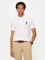 U.S. Polo Assn. Polo MUP3313 Biały Regular Fit. Białe koszulki polo męskie U.S. Polo Assn., m, bez wzorów, z bawełny, bez ramiączek. Za 149.99 zł.