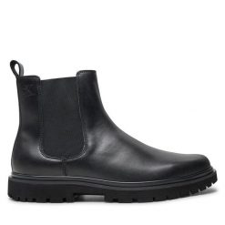 Sztyblety Calvin Klein Jeans. Czarne botki męskie Calvin Klein Jeans, bez wzorów, z jeansu, bez zapięcia. Za 379.99 zł.