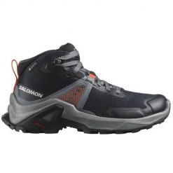 Buty trekkingowe damskie Salomon Raise Mid Gtx J Gore-tex. Czarne obuwie sportowe damskie Salomon, za kostkę, trekkingowe, gore-tex. Za 495.00 zł.