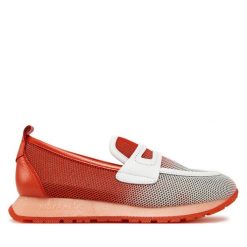 Półbuty Hispanitas. Czerwone półbuty damskie Hispanitas, bez wzorów, bez obcasa, na płaskiej podeszwie, bez zapięcia. Za 319.99 zł.