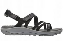 Merrell Harbor Backstrap J008362 czarny 41. Czarne sandały damskie Merrell, bez wzorów, bez obcasa, bez zapięcia. Za 302.27 zł.