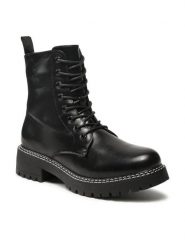 Jenny Fairy Trapery WS5218-05-B Czarny. Czarne śniegowce i trapery damskie Jenny Fairy, ze skóry. Za 95.99 zł.