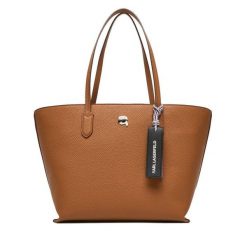 Torebka KARL LAGERFELD. Brązowe torebki do ręki damskie KARL LAGERFELD, bez wzorów, bez dodatków. Za 799.99 zł.