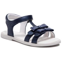 Sandały Geox. Niebieskie sandały dziewczęce Geox, bez zapięcia. Za 199.99 zł.