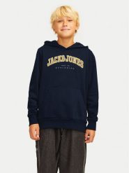 Jack & Jones Junior Bluza Caleb 12259564 Granatowy Relaxed Fit. Niebieskie bluzy dla chłopców Jack & Jones Junior, bez wzorów, z bawełny, bez ramiączek, bez kaptura. Za 69.99 zł.