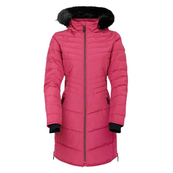 Płaszcz damski z kapturem Dare 2B Striking IV. Czerwone płaszcze damskie Dare 2b, na zimę, bez wzorów, z materiału, eleganckie, z kapturem. Za 215.99 zł.