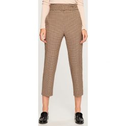 Spodnie w kratę - Beżowy. Spodnie materiałowe damskie Reserved. Za 119.99 zł.
